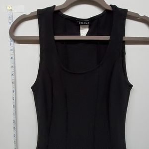 Little black flowy skater dress